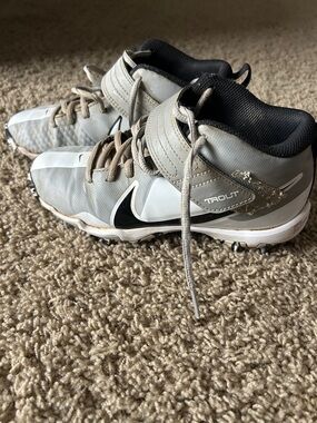 Nike Kids Gray, Black and White Turf Cleats
